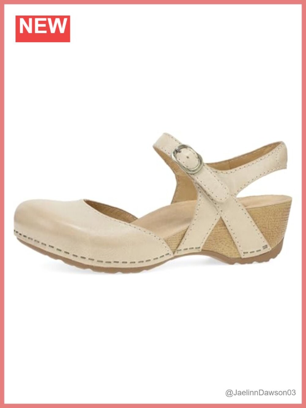 Dansko Tiffani Women's Leather Wedge Sandals Hook & Loop Adjustable Slingback